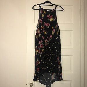 Black & Floral Empire Waist High Dress - Torrid